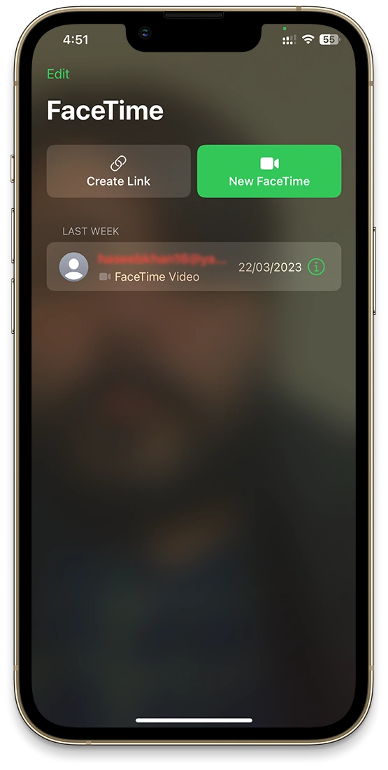 Make a FaceTime Call on iPhone to enable Voice Isolation