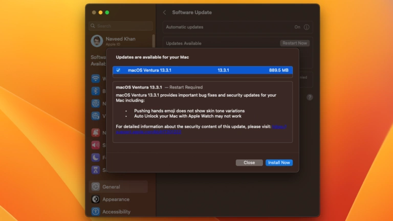 macOS Ventura 13.3.1 Security Update
